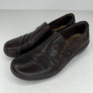 Earth Spirit Womens 25033100 Brown Gelron Cushion Leather Size 9.5 Slip-On Shoes